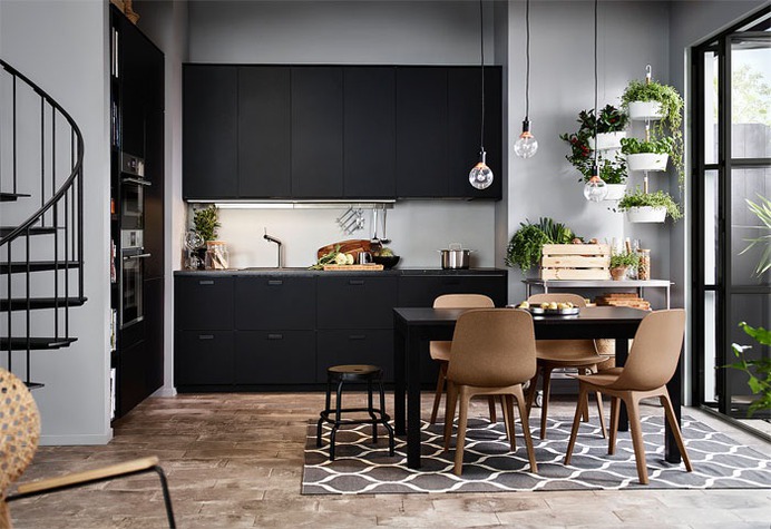 80 Black Kitchen Creative Designs - #design #kitchen #black #furniture #decor #interior #home