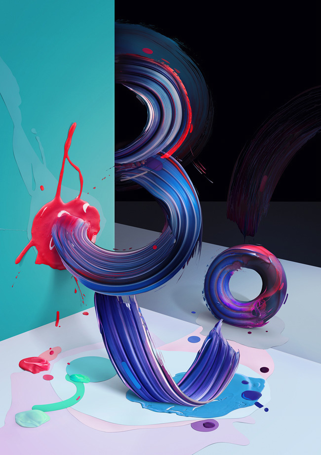 Atypical art typography pawel nolbert design mindsparkle mag painting paint color colorful type letter play playful typedesign deisgn design