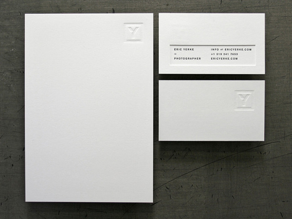 Letterpress // Eric Yerke Identity #letterpress #identity