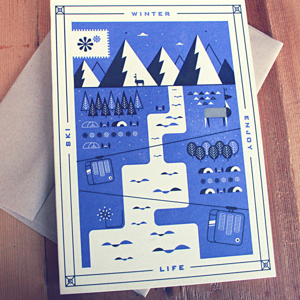 Enjoy Seasons Cards on Behance #seasons #winter
