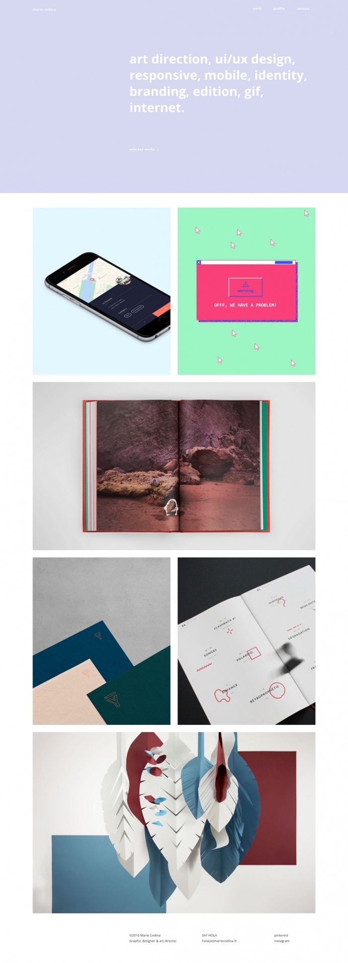 Marie Codina webdesign site of the day beautiful minimal portfolio mindsparkle mag inspiration designblog