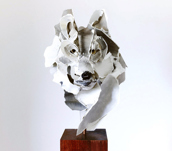 wolf #sculpture #paper