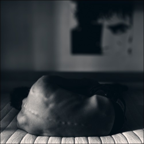 .close to me.. by ~introvertevent #andrenzo #spinal #sleep #introvertevent #back #bed #skinny #man