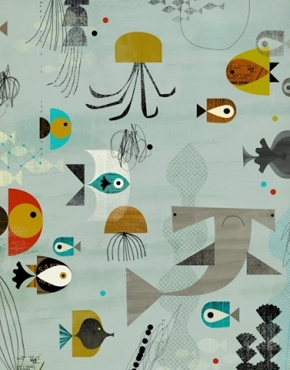 EYE-LIKEY #fish #shark #illustration #sea #creatures #underwater
