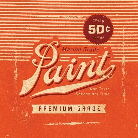 Lost Type Co-op | Blog #label #paint #dustin #wallace #typography