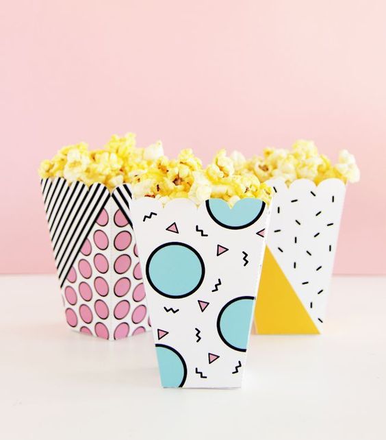 Free Printable Popcorn Snack Box
