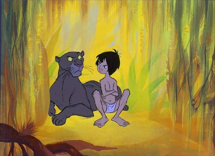 "The Jungle Book" (1967) background concept painting. Click to enlarge. (via Andreas Deja.) #peregoy #background #walt #disney #painting