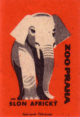 Oliver Tomas | Text Proportion Utility » Blog Archive » Animal illustrations from the Prague Zoo (1963) #old #print #retro #elephant #illustration #animal