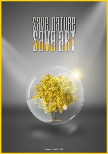 Save Nature, Save Art on the Behance Network #inspirational #tree #pakistan #print #glass #shine #nature #poster #art