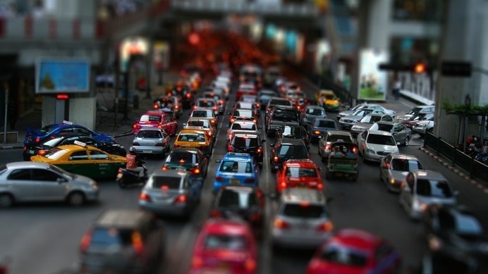 Tilt Shift Street Traffic #inspiration #photography #shift #tilt