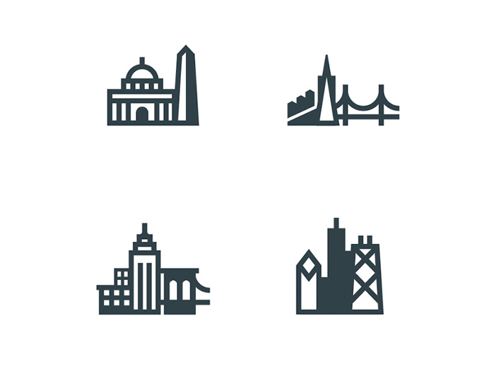 City Icons by Brian Hurst #icon #icondesign #city #building #picto #symbol