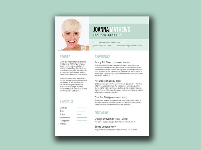 Free Trendy Resume Template with Stylish Design