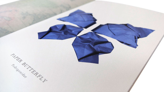Fedrigoni Metallic Papers | Thomas Manss & Company #design #graphic #book #butterfly #samples #illustration #layout #paper #metallic #foil #typography