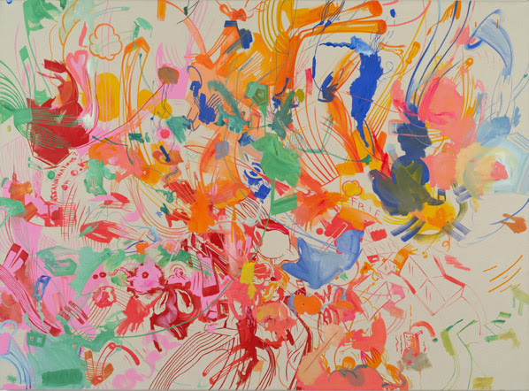 SUE WILLIAMS, The Plesiosaurus Couple, 2014 #color #floral #painting