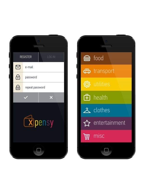 Xpensy #flat #sharp #stylish #funky #ux #application #ui #clean #app #mobile #minimal #intuitive #colorful