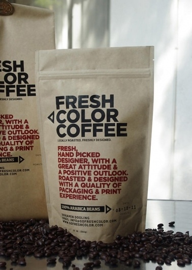 Self Promotion: Fresh Color Coffee Screen Printed - TheDieline.com - Package Design Blog #packaging #promotion #identity #self