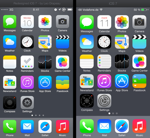 Redesign_ios7_comparison_v3 #apps #iphone #ios7