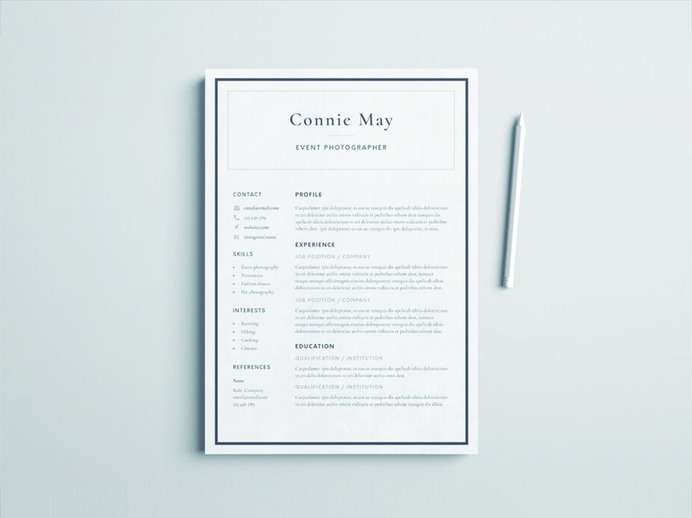Free Event Photographer Resume Template