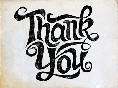 Thankyou #type #drawn #hand #typography