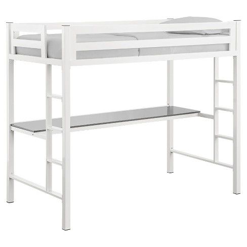 Bentley Metal Loft Bed with Workstation (Twin) - Saracina Home : Target