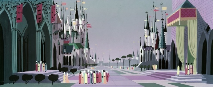 Eyvind Earle concept art for Walt Disney's Sleeping Beauty