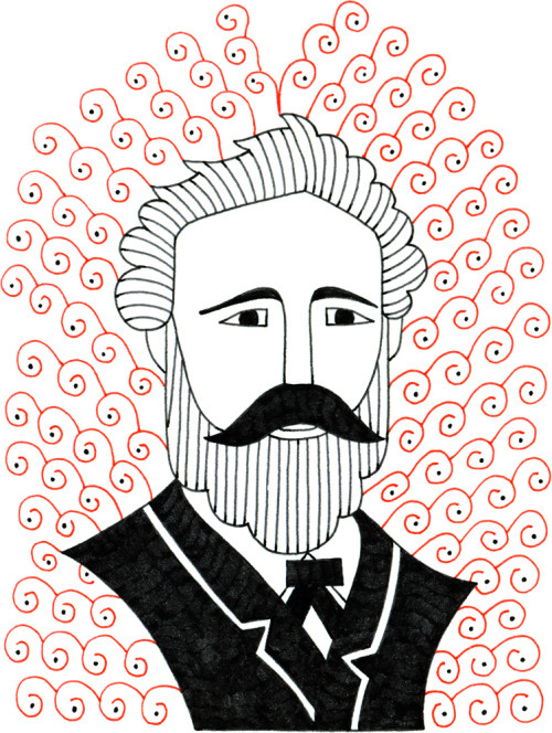Jules Verne #drawing #illustration #julesverne #portrait #writer #author