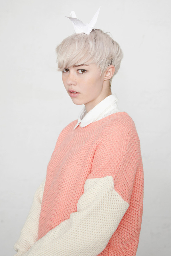 Block Sleeve Contrast Jumper Pink #photography #retail