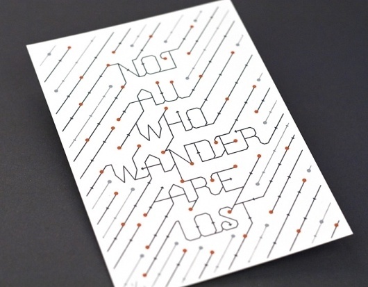 Not All Who Wander Are Lost | 55 Hi's | A Design Collective #illustration #typography