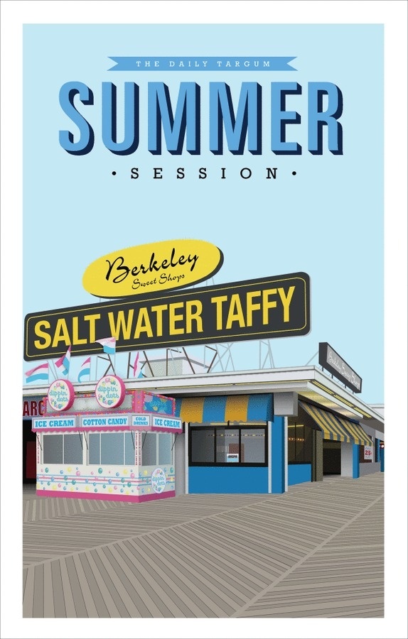 Daily Targum summer issue cover #vector #illustration #shore #beach #jersey
