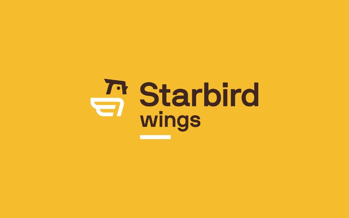 Starbird wings chicken hotwings friend chicken Restaurant Logo and Branding - Logos | Strohl Inc | A San Francisco Brand