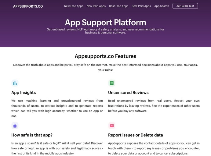 Discover the truth about apps and helps you stay safe on the Internet. Make the best-informed decisions about apps you use. Your apps, your rules!