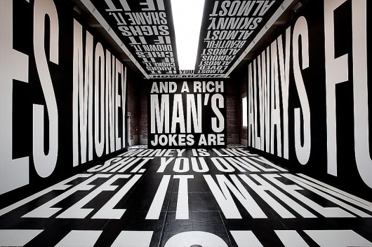 L & M Arts - Barbara Kruger #exhibition #type #interior #typography