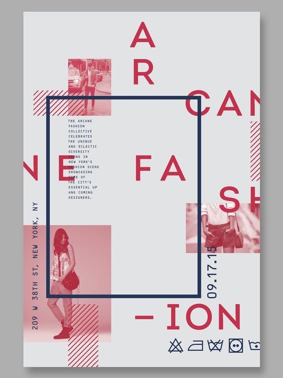 Arcane Fashion Collective Poster - Type with Image #type #typography #typedesign #abstract #swiss #poster #graphis #image