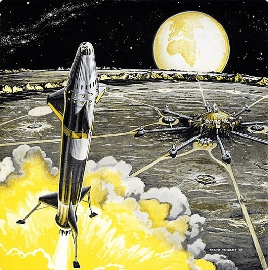 Frank Tinsley, Yellow Series « matmacquarrie.ca #yellow #fiction #retro #spaceship #illustration #frank #tinsley #science