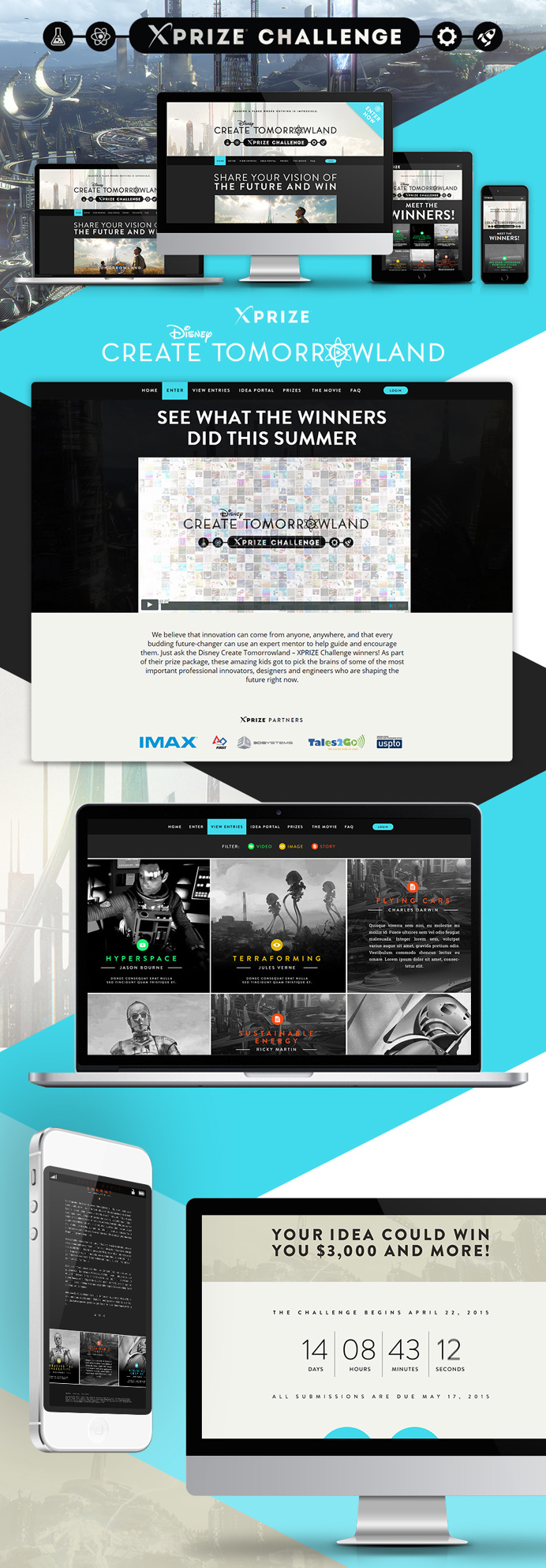xPrize Disney - Web Design by weberous #ui #ux #weberous #css #html #website #webdevelopment #design #photoshop #userinterface #userexperie