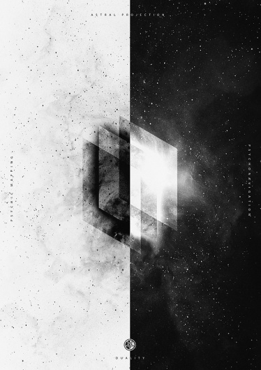 B&W on the Behance Network #white #space #black #stars #cosmos #buenos #and #nicolas #astral #lalli #aires