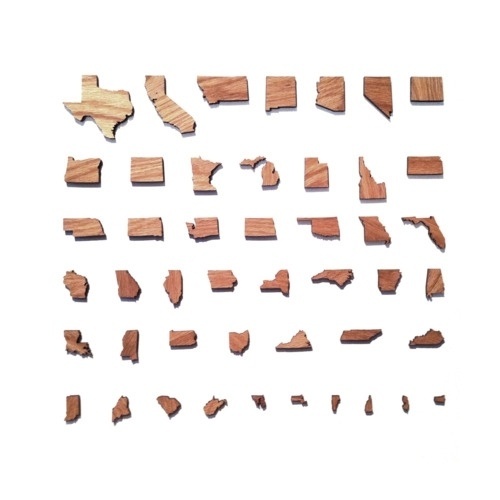 Things Organized Neatly #us #states #white #photo #design #square #minimal #usa #parallel