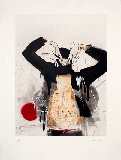 http://www.mondriansladder.com/ #ink #red #print #black #human #illustration #art #hands