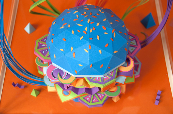 The Future ofÂ Food #sculpture #color #diecut #handmade #paper #detail