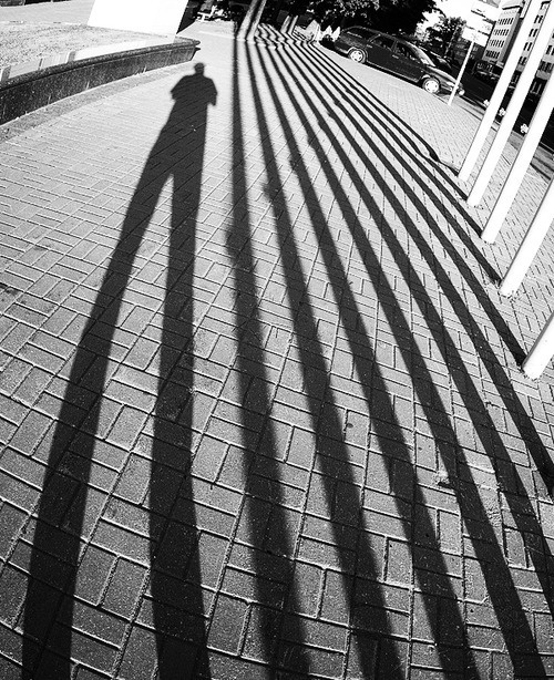 i am by ivan uralsky :: lensblr.tumblr.com #white #perspective #black #legs #photography #and #long #shadow