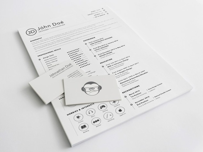 A4 Resume Sketch Template