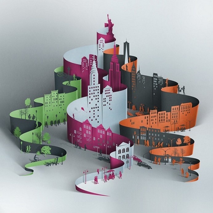 Creative Papercut Illustrations by Eiko Ojala #papercut #illustration