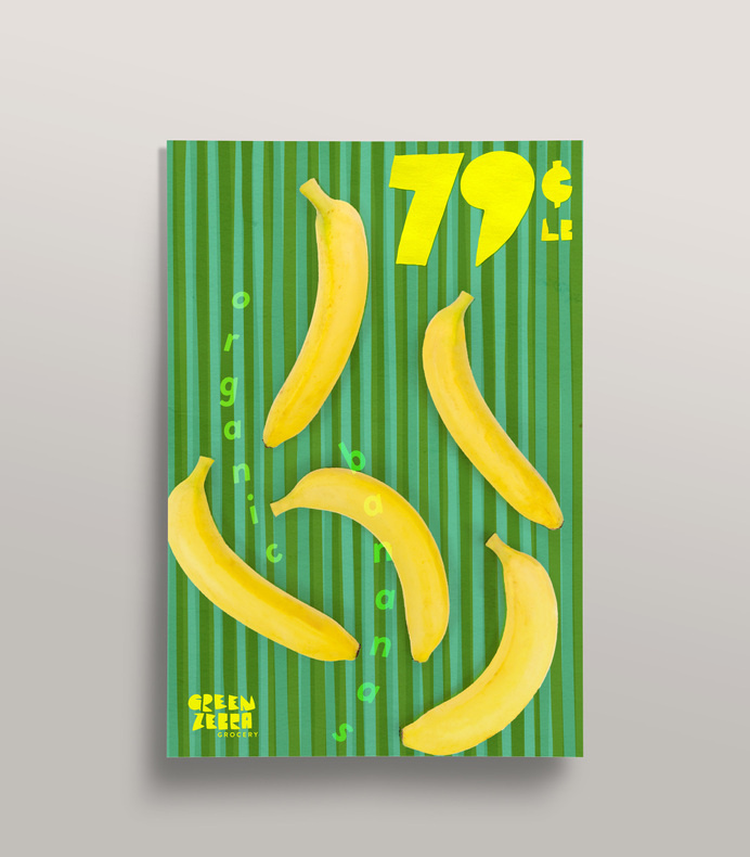 Green Zebra Grocery - Mr Miles Johnson #miles #design #color #advertising #direction #johnson #art #poster #mr #typography