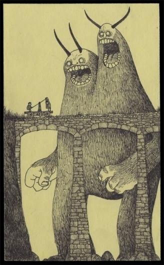 john127.jpg (JPEG Image, 434x700 pixels) #drawing #monsters #postits #john #kenn #layout #fra