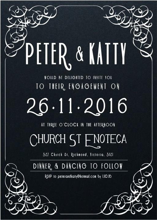 Art Deco No1 - Engagement Invitations #paperlust #engagement #engagementinvitation #invitation #engagementcards #engagementinspiration #wed