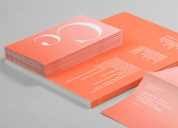 United Bamboo 2013 Cat Calendar by Studio Lin #type #editorial