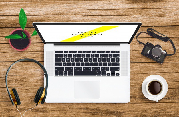 Laptop on wooden desktop mock up Free Psd. See more inspiration related to Mockup, Template, Laptop, Web, Website, Mock up, Wooden, Templates, Website template, Desktop, Mockups, Up, Web template, Realistic, Real, Web templates, Mock ups, Mock and Ups on Freepik.