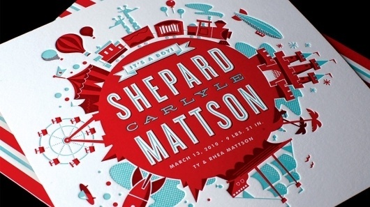 Mattson Creative #cloud #tree #balloons #circus #illustration #boat #baby