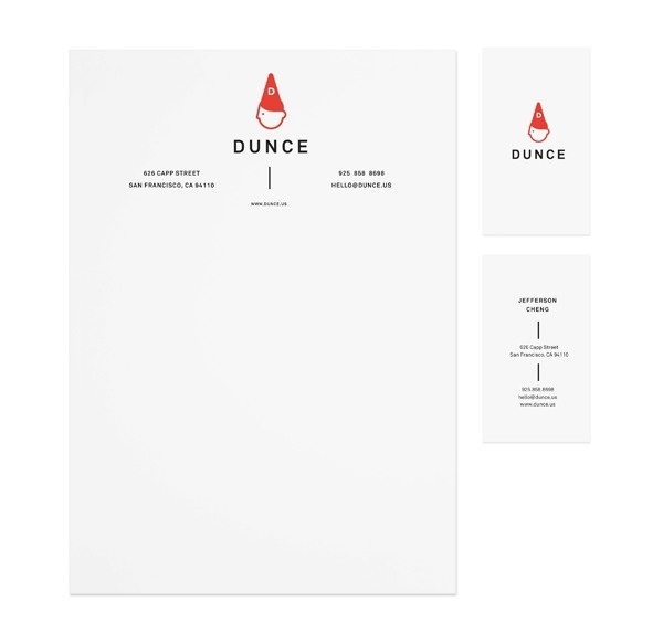 DUNCE Jefferson Cheng — Design #stationery