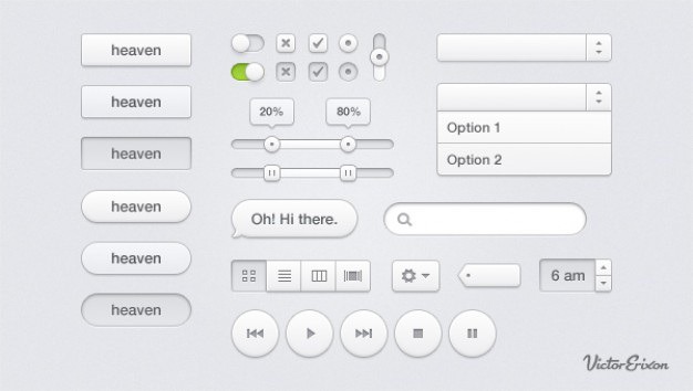 Ui elements in white color Free Psd. See more inspiration related to Button, Color, White, Elements, Ui, Buttons, Psd, Material, Interface, Collection, Horizontal, White button and Psd material on Freepik.